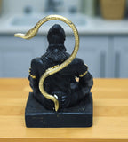 Sigaram 3.5 Inch Black Marble Sitting Hanuman Idol For Home Decoretive Showpiece K4810