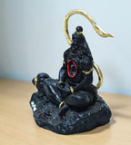 Sigaram 3.5 Inch Black Marble Sitting Hanuman Idol For Home Decoretive Showpiece K4812