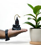 Sigaram 3.5 Inch Black Marble Sitting Hanuman Idol For Home Decoretive Showpiece K4812