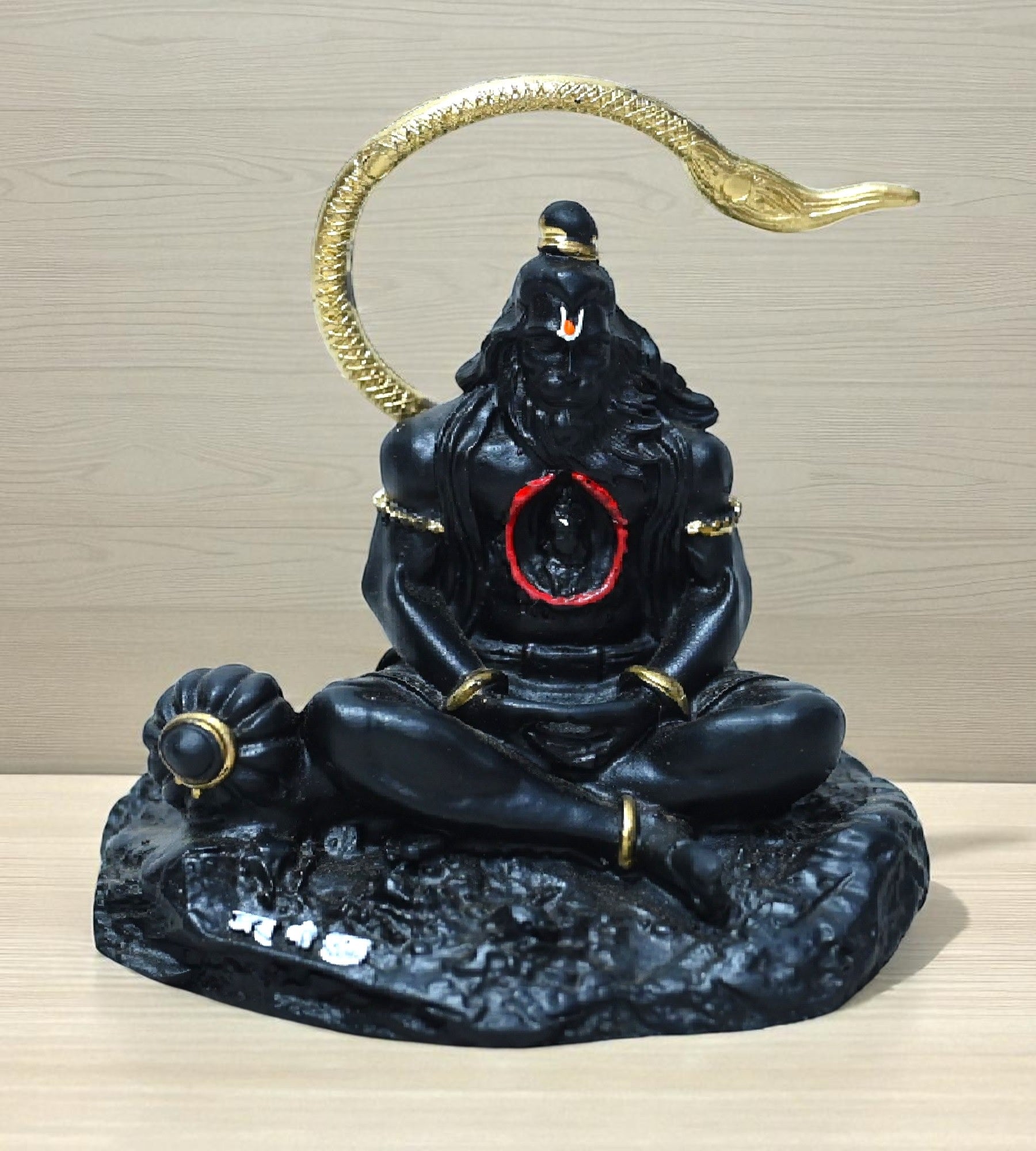 Sigaram 3.5 Inch Black Marble Sitting Hanuman Idol For Home Decoretive Showpiece K4812