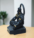 Sigaram 4 Inch Black Marble Sitting Hanuman Idol For Home Decoretive Showpiece K4814