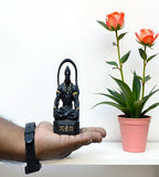 Sigaram 4 Inch Black Marble Sitting Hanuman Idol For Home Decoretive Showpiece K4814