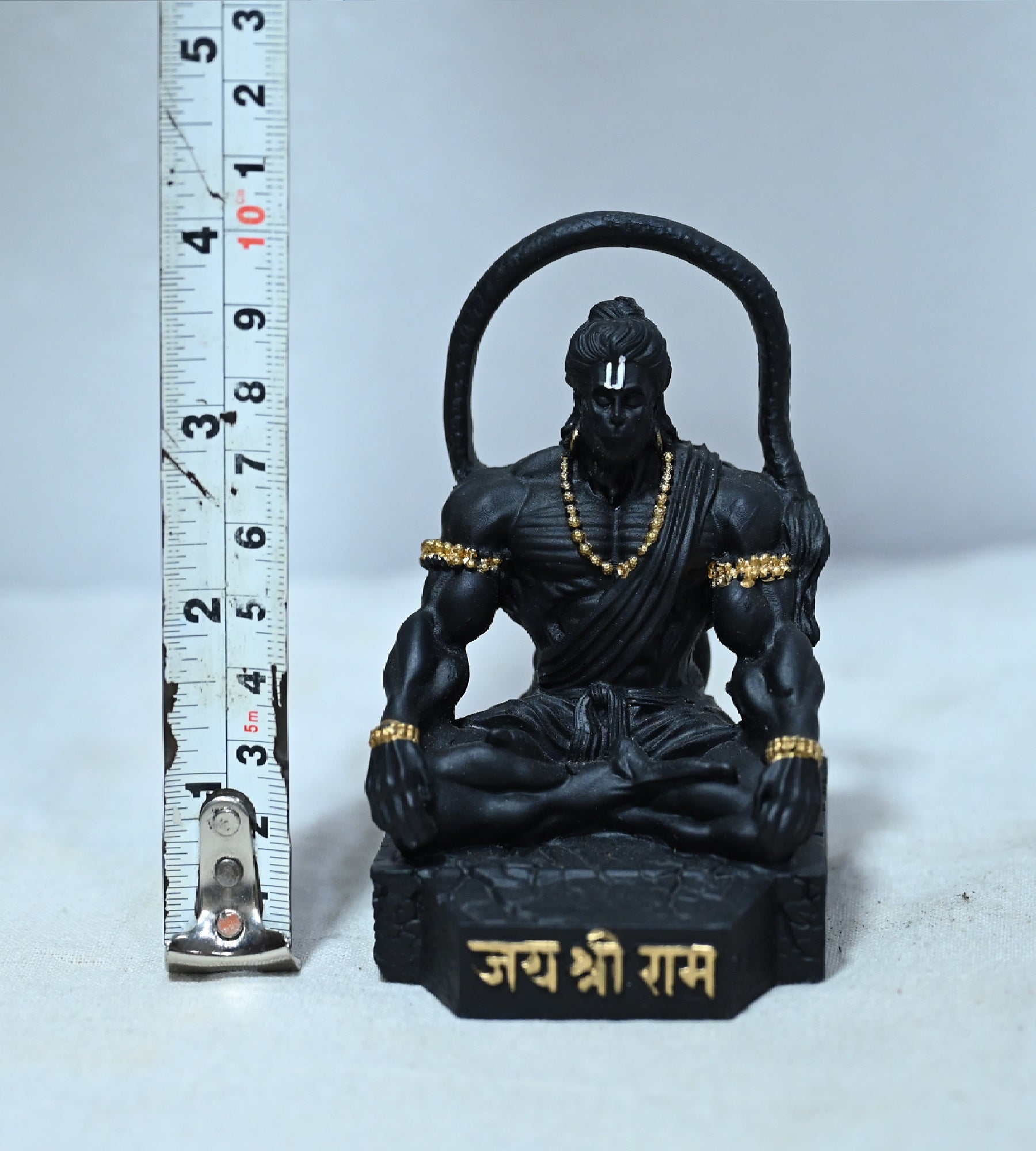 Sigaram 4 Inch Black Marble Sitting Hanuman Idol For Home Decoretive Showpiece K4814