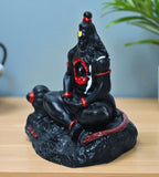 Sigaram 3 Inch Black Marble Sitting Hanuman Idol For Home Decoretive Showpiece K4819