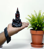 Sigaram 3 Inch Black Marble Sitting Hanuman Idol For Home Decoretive Showpiece K4819