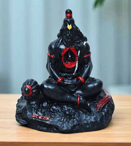 Sigaram 3 Inch Black Marble Sitting Hanuman Idol For Home Decoretive Showpiece K4819