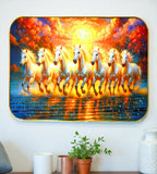 Sigaram 18x12 Inch 7 Running Horse Photo Frame For Home, Room, Office, Wall Decore K4823