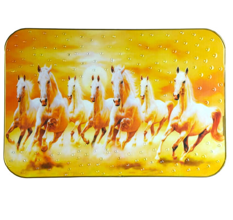 Sigaram 18x12 Inch 7 Running Horse Photo Frame For Home, Room, Office, Wall Decore K4824