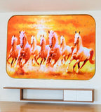 Sigaram 18x12 Inch 7 Running Horse Photo Frame For Home, Room, Office, Wall Decore K4824