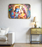 Sigaram 18x12 Inch Radha Krishna Photo Frame For Home, Room, Office, Wall Decore K4825