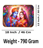Sigaram 18x12 Inch Radha Krishna Photo Frame For Home, Room, Office, Wall Decore K4825