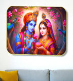 Sigaram 18x12 Inch Radha Krishna Photo Frame For Home, Room, Office, Wall Decore K4825