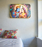 Sigaram 18x12 Inch Radha Krishna Photo Frame For Home, Room, Office, Wall Decore K4825