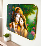 Sigaram 18x12 Inch Radha Krishna Photo Frame for Home, Room & Office Wall Decore K4826