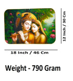 Sigaram 18x12 Inch Radha Krishna Photo Frame for Home, Room & Office Wall Decore K4826