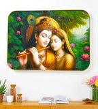 Sigaram 18x12 Inch Radha Krishna Photo Frame for Home, Room & Office Wall Decore K4826