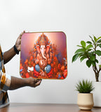 Sigaram 18x12 Inch Orange Ganesh Photo Frame for Home, Room, Office Wall Decore K4827