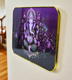 Sigaram 18x12 Inch Purple Ganesh Photo Frame For Home, Room, Office, Wall Decore K4828