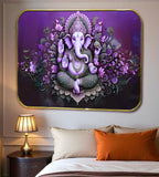 Sigaram 18x12 Inch Purple Ganesh Photo Frame For Home, Room, Office, Wall Decore K4828