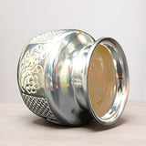 Sigaram Silver Plated 4.5 Inch Plain Flower Kalash for Home Pooja Decore K4831