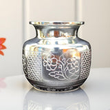 Sigaram Silver Plated 4.5 Inch Plain Flower Kalash for Home Pooja Decore K4831