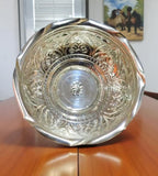 Sigaram 6.7x4 Inch Silver Plated Pooja Flower & Fruit Basket For Home Pooja Decore K4832