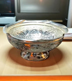 Sigaram 6.7x4 Inch Silver Plated Pooja Flower & Fruit Basket For Home Pooja Decore K4832