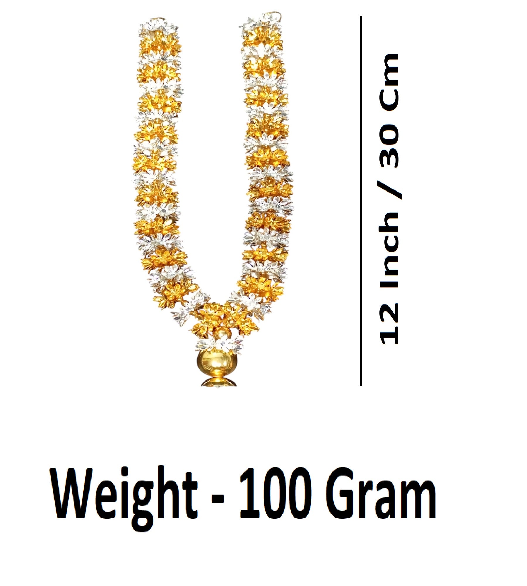 Sigaram Silver Plated 12 Inch Multi Color Fancy Mala / Hara for Home & Temple Pooja Décore K4838