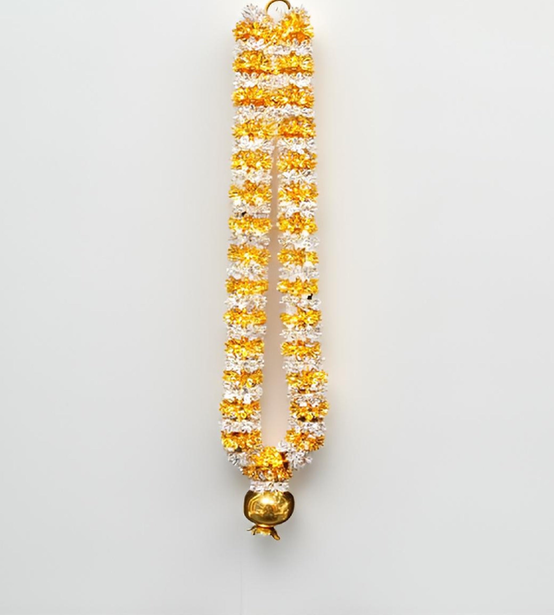 Sigaram Silver Plated 18 Inch Multi Color Fancy Mala / Hara for Home & Temple Pooja Decore K4840