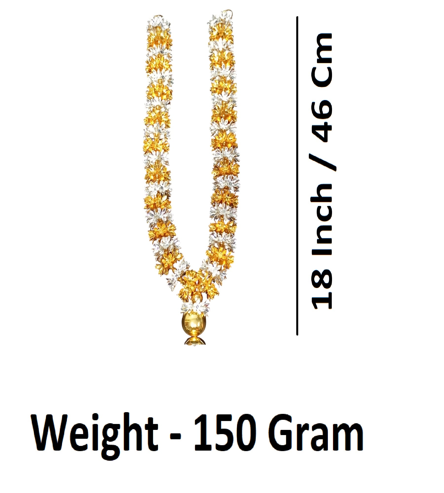 Sigaram Silver Plated 18 Inch Multi Color Fancy Mala / Hara for Home & Temple Pooja Decore K4840
