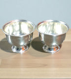 Sigaram 2 Inch German Silver Plain Kum Kum Cup for Home and Temple Pooja Decor K4844