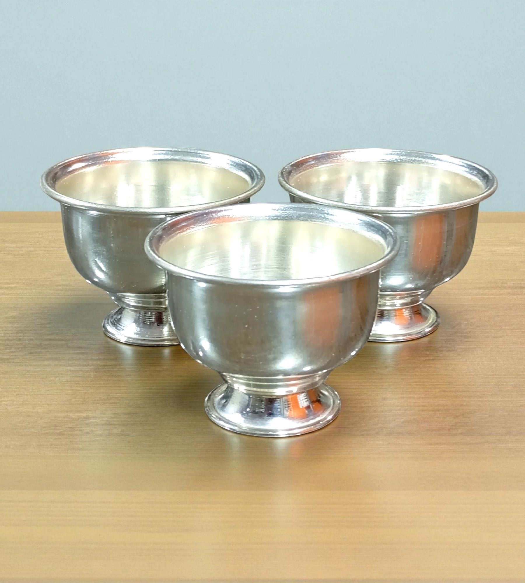 Sigaram German Silver 2 Inch Plain Kum Kum Cup for Home and Temple Pooja Decor K4845