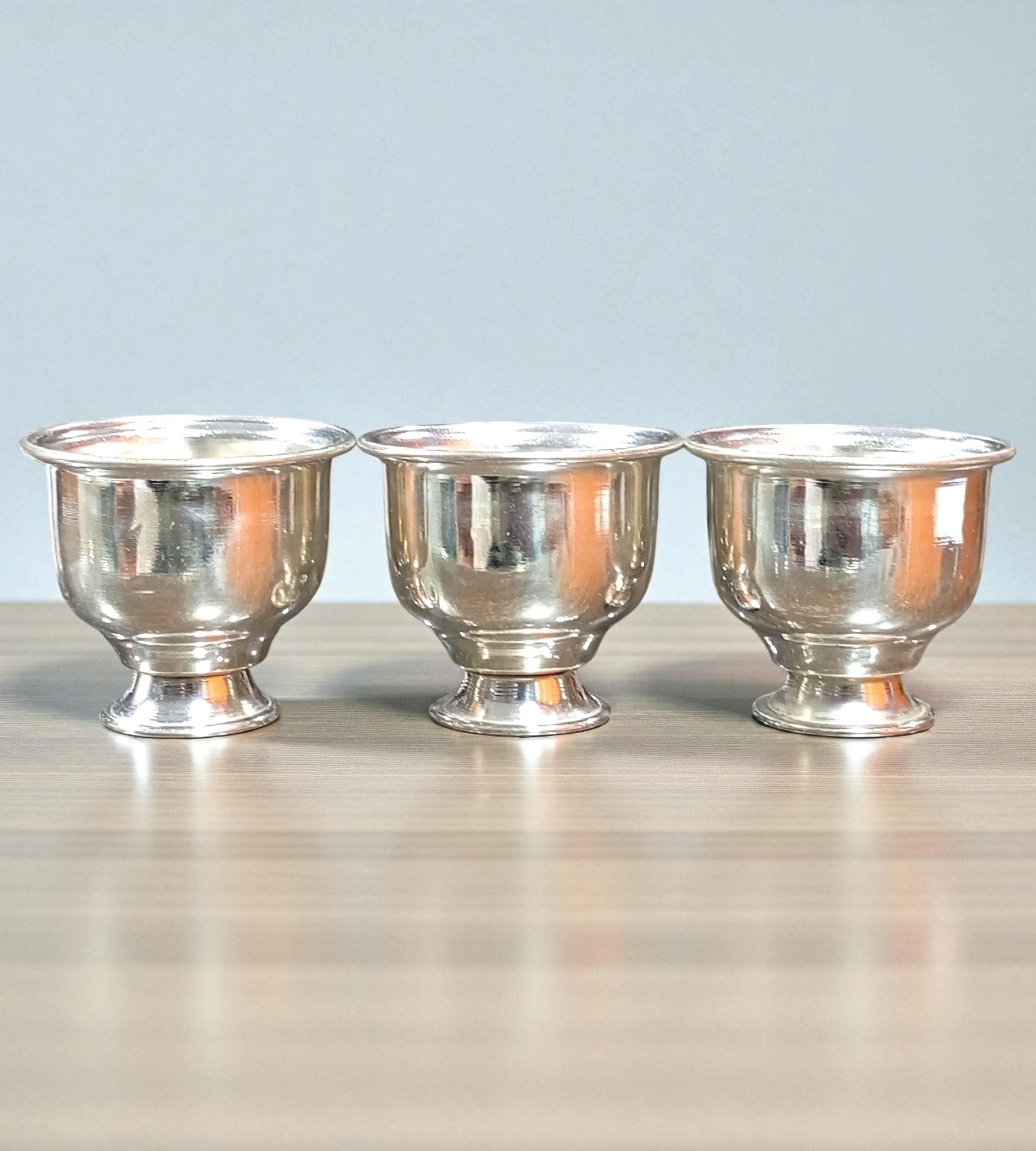 Sigaram German Silver 2 Inch Plain Kum Kum Cup for Home and Temple Pooja Decor K4845