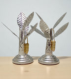 Sigaram 6 Inch Silver Plated Banana Tree for Home Temple and Pooja Decor K4846