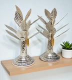 Sigaram 8 Inch Silver Plated Banana Tree for Home Temple and Pooja Decor K4847