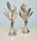 Sigaram 10 Inch Silver Plated Banana Tree for Home and Temple Pooja Decor K4848