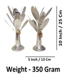 Sigaram 10 Inch Silver Plated Banana Tree for Home and Temple Pooja Decor K4848