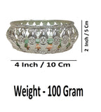 Sigaram 4 Inch Silver Plated Cow Wedding Tray For Home Wedding & Festive Ceremonies K4849