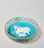 Sigaram 6 Inch Silver Plated Wedding Tray for Home Pooja, Temple Rituals & Wedding Ceremonie K4850