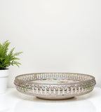 Sigaram 12 Inch Silver Plated Wedding Tray For Home Temple, Festival & Wedding Ceremony K4853