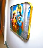 Sigaram 12x12 Inch Radha Krishna Photo Frame for Home Living Room & Office Wall Decore K4854