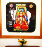 Sigaram 12x12 Inch Traditional Raghavendra Photo Frame for Home, Room & Office Wall Décore K4856