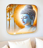 Sigaram 12x12 Inch Buddha Face Photo Frame For Home/Room and Office Wall Decore K4858