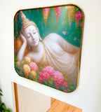 Sigaram 12x12 Inch Sleeping Buddha Photo Frame for Home, Room & Office Wall Décore K4859