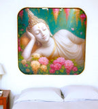 Sigaram 12x12 Inch Sleeping Buddha Photo Frame for Home, Room & Office Wall Décore K4859