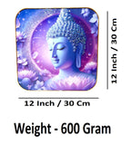 Sigaram 12x12 Inch Purple Buddha Photo Frame for Home, Room, and Office Wall Décore K4861
