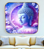 Sigaram 12x12 Inch Purple Buddha Photo Frame for Home, Room, and Office Wall Décore K4861