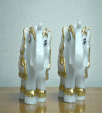 Sigaram 2.5 Inch White Elephant with Gold Cloth for Home decore Showpiece K4891