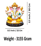Sigaram 12 Inch Multi Lord Ganesh Idol for Home Decorative Showpiece K4898