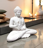 Sigaram 14.5 Inch White Buddha Idol for Home Decorative Showpiece K4899